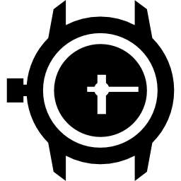 okrągły zegarek na rękę ikona