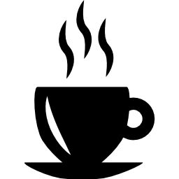 tazza con tè caldo icona