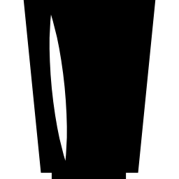 Glass black drinking tool icon