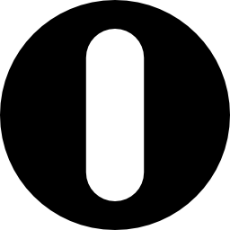 letra o o una barra en un círculo icono
