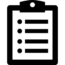 Note on a clipboard icon