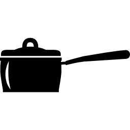 Saucepan from side view icon