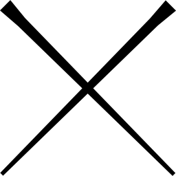 coppia di bacchette in croce icona
