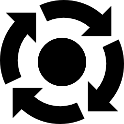 Circular graphic of business cycle or circuit icon