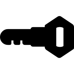 sleutel in horizontale positie icoon