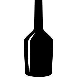 Black wine bottle glass shape icon