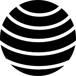 kula ziemska z siatką równoległych linii ikona
