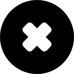 cruz eliminar o cerrar símbolo de interfaz de botón circular icono