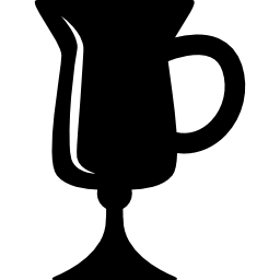 vaso negro para beber icono