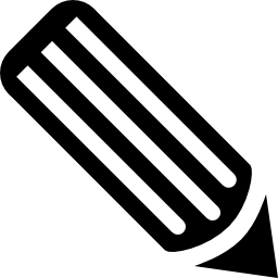 Striped pencil tool in diagonal position icon