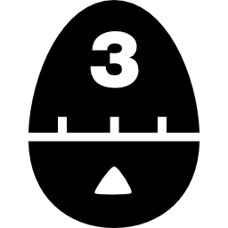 Таймер кухонный инструмент в форме яйца иконка