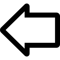 Directional left arrow outline icon