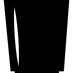 seitenansicht aus schwarzem glas icon