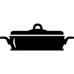 Kitchen pan with cover icon