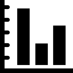 wykres słupkowy statystyk biznesowych ikona