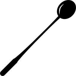 accesorio de cocina cuchara larga fina icono