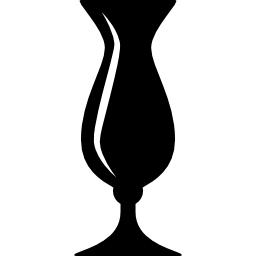 verre de forme noire élégante Icône