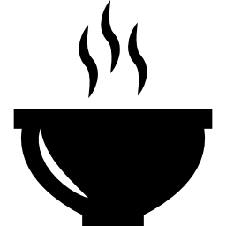 Hot food bowl icon