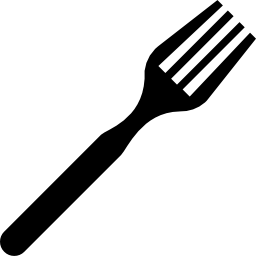Fork in diagonal icon
