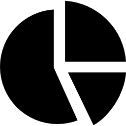 gráfico de negocio circular de porcentajes icono