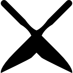 cruz de cuchillos icono
