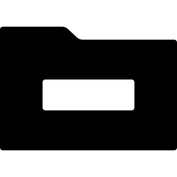 simbolo dell'interfaccia della cartella meno icona