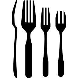 set di forchette da cucina icona