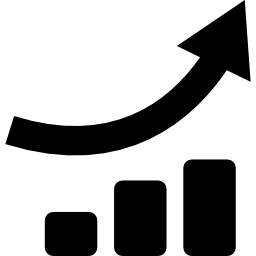 gráfico de negocio ascendente icono