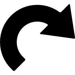 flèche semi-circulaire Icône