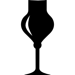 vaso elegante negro para beber icono