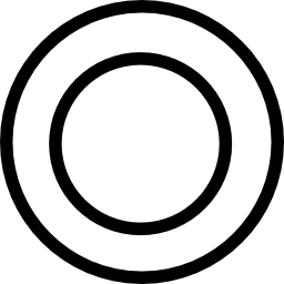 círculos de placa desde la vista superior icono
