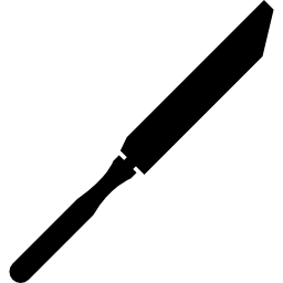 silhouette d'outil diagonale de couteau Icône