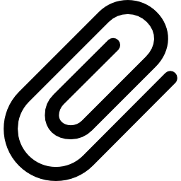 Attach interface symbol of diagonal paperclip tool icon