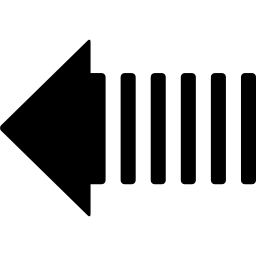 variante de flecha izquierda icono