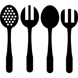 Spoons and forks of kitchen icon