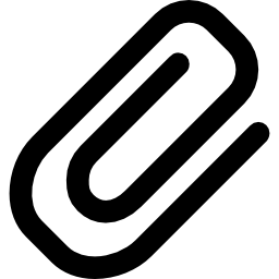 Attachment diagonal symbol of a paperclip icon