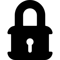 Padlock interface symbol for secure icon