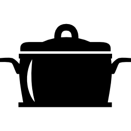 Kitchen bowl with cover icon