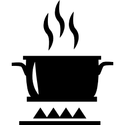 Cooking on fire icon