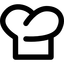simbolo del contorno del cappello da cuoco icona