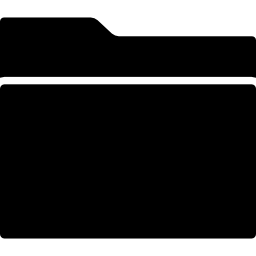 simbolo della cartella nera per l'interfaccia icona