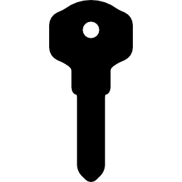 Key black silhouette icon