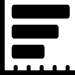 gráfico de barras horizontales para empresas icono