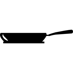 flache küchenschüssel zum erhitzen des essens icon