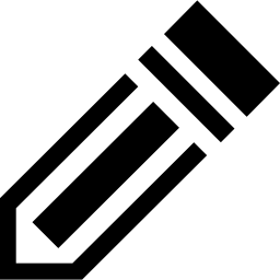 Pencil striped diagonal symbol for interface writing tool icon