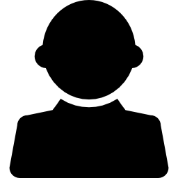 czarny męski kształt użytkownika ikona