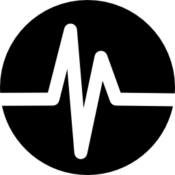 Lifeline of heartbeat in a circle icon