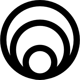 tres círculos de diferentes tamaños uno dentro del otro icono