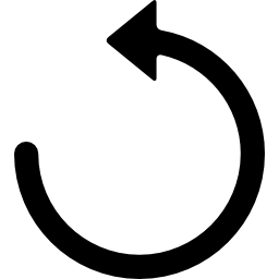 flecha circular izquierda icono