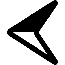 Left arrowhead half black and half white icon